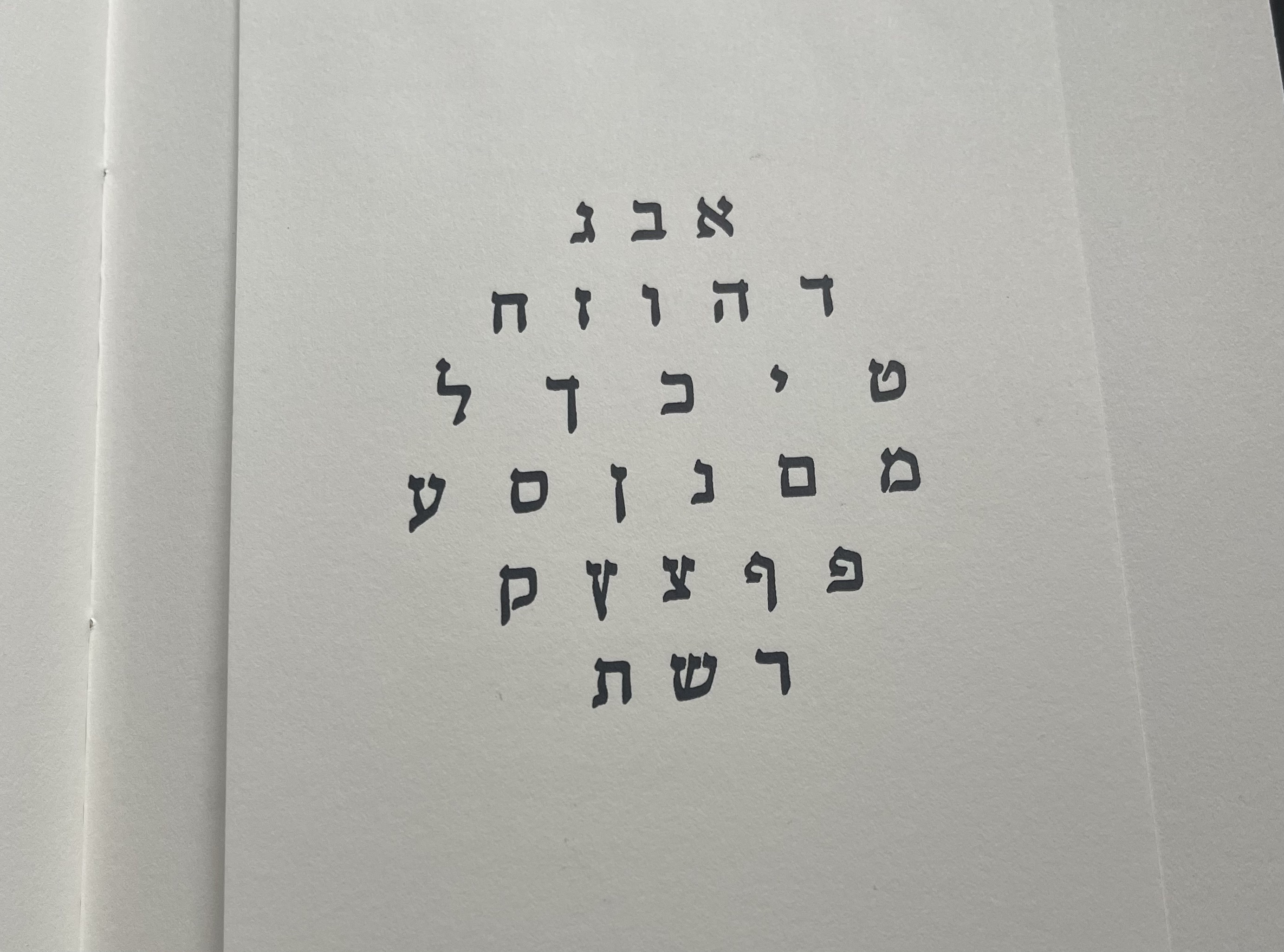 specimen of Schocken 550 from the hebrew monotype book